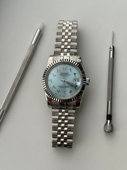 Seiko Arabic oyster datejust - babyblue