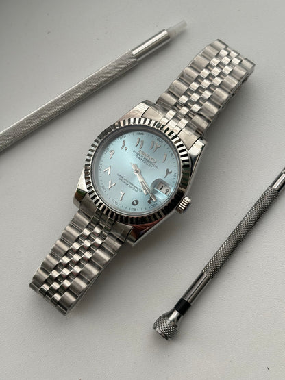 Seiko Arabic oyster datejust - babyblue