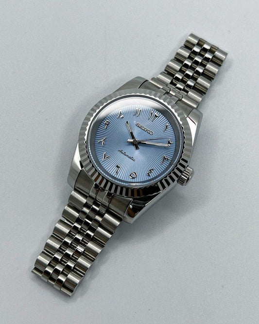 Seiko Arabic dial no date - sky blue