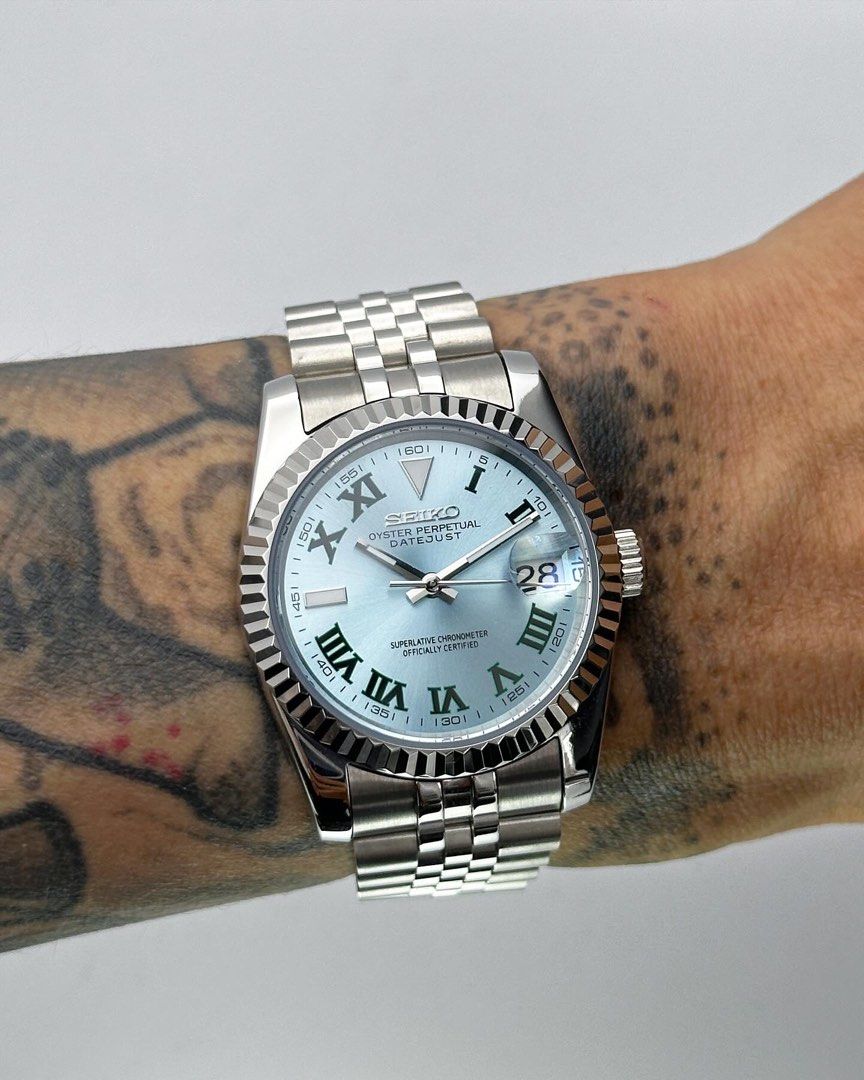 Seiko Datejust Roman Wimbledon - ice blue