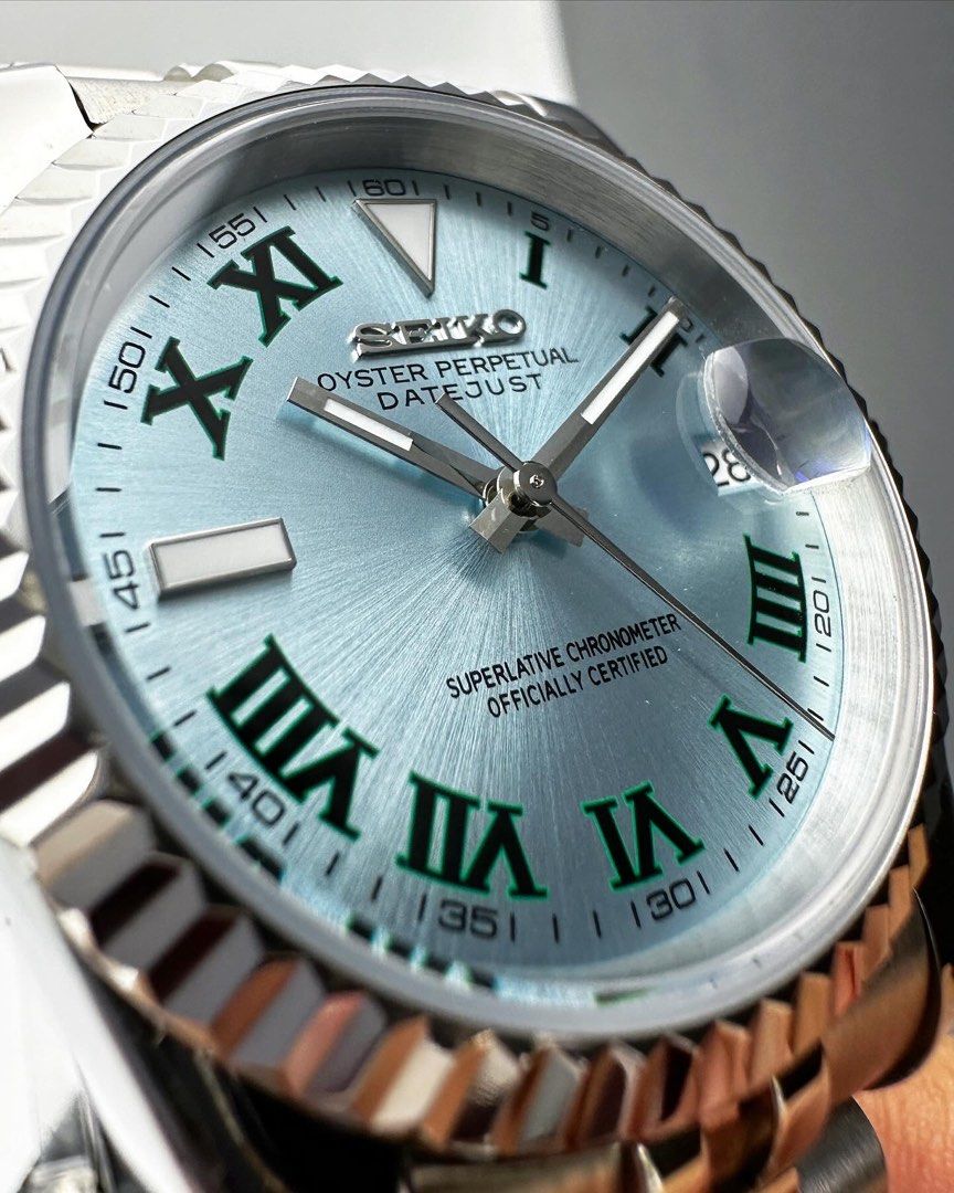 Seiko Datejust Roman Wimbledon - ice blue