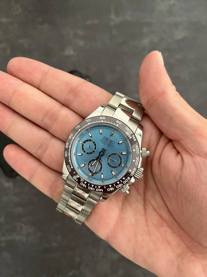 Seiko Mod Daytona (ice blue)